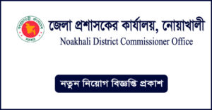 নোয়াখালী জেলা প্রশাসকের কার্যালয় নিয়োগ বিজ্ঞপ্তি - Noakhali DC Office Job Circular