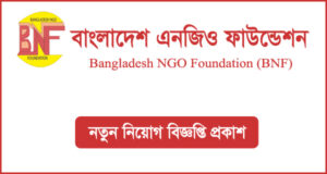 বাংলাদেশ এনজিও ফাউন্ডেশন নিয়োগ বিজ্ঞপ্তি - BNF Job Circular