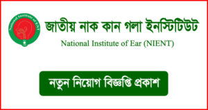 জাতীয় নাক কান গলা ইনস্টিটিউট নিয়োগ বিজ্ঞপ্তি -NIENT Job Circular