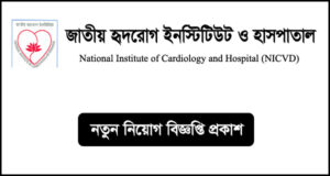 জাতীয় হৃদরোগ ইনস্টিটিউট ও হাসপাতাল নিয়োগ বিজ্ঞপ্তি -NICVD Job Circular