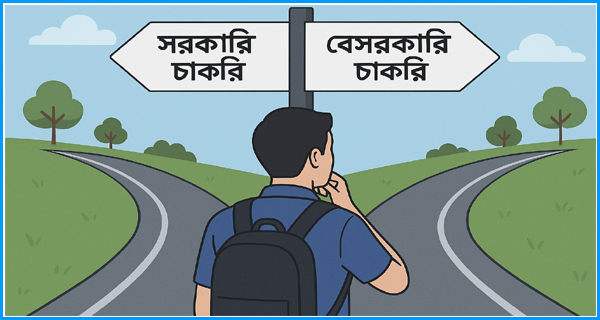 সরকারি ও বেসরকারি চাকরির মধ্যে পার্থক্য